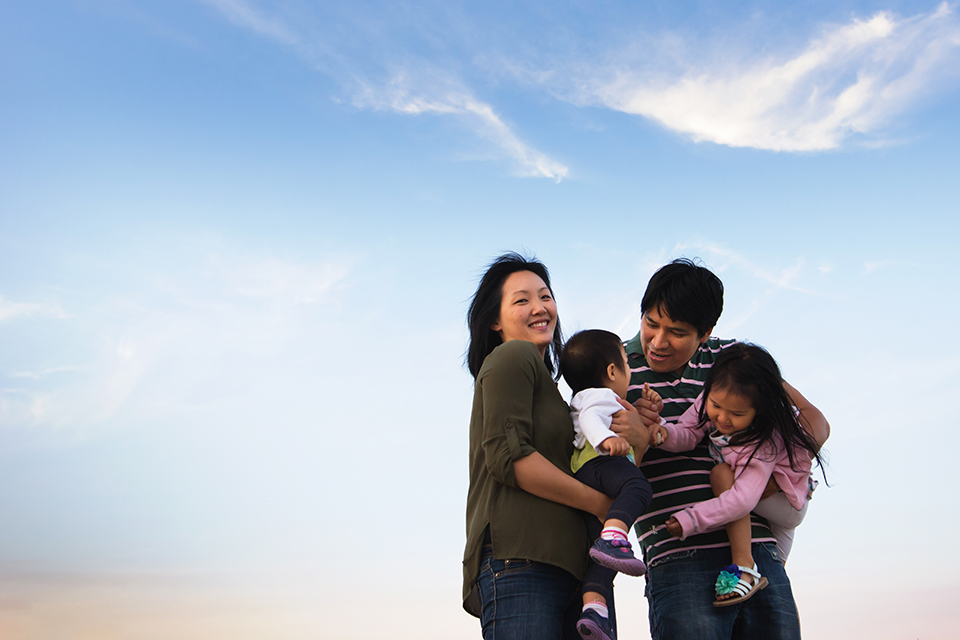 Family in the park