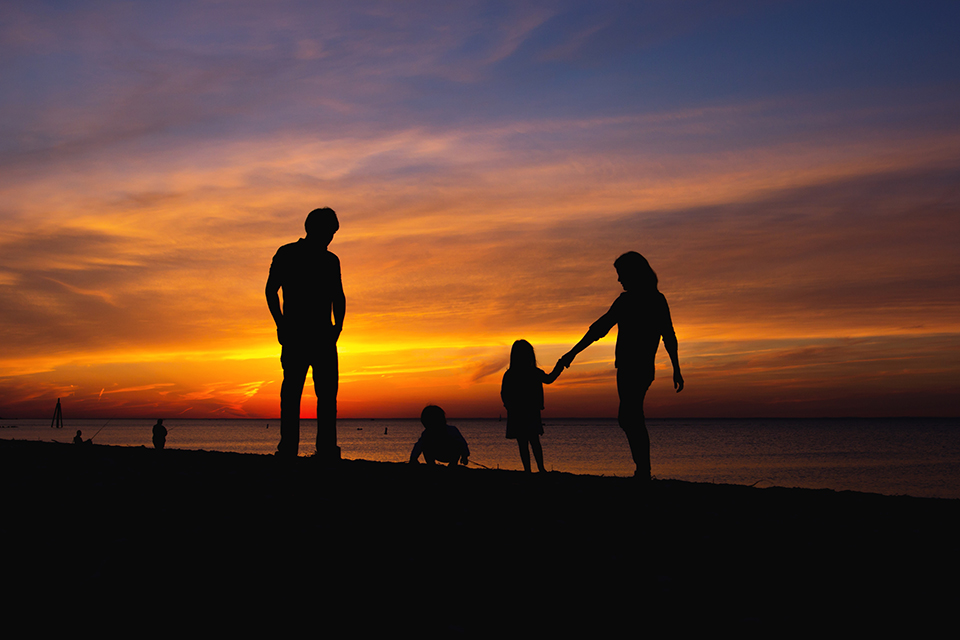 Family in the park
