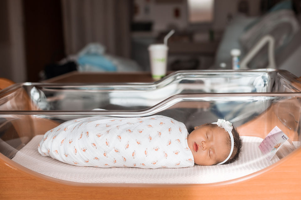 Baby in hospital