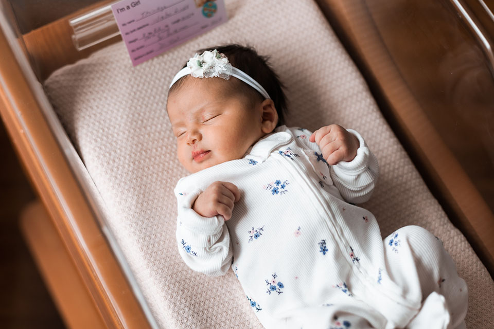 Baby in hospital